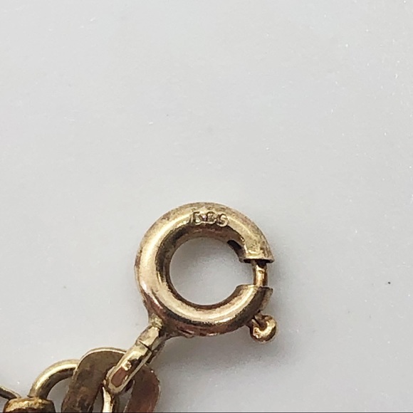 14k yellow gold cherub angel vintage bracelet - Picture 7 of 7